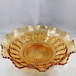 amber australian crown crystal salad bowl acc2617(1)