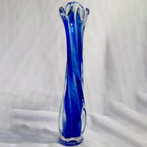 art glass vintage twist stem vase ag2717