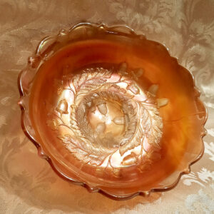 carnival glass fenton acorn carnival marigold bowl cg272