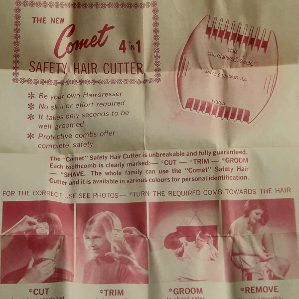 Comet 4 in 1 Hair Cutter Instructions Leaflet