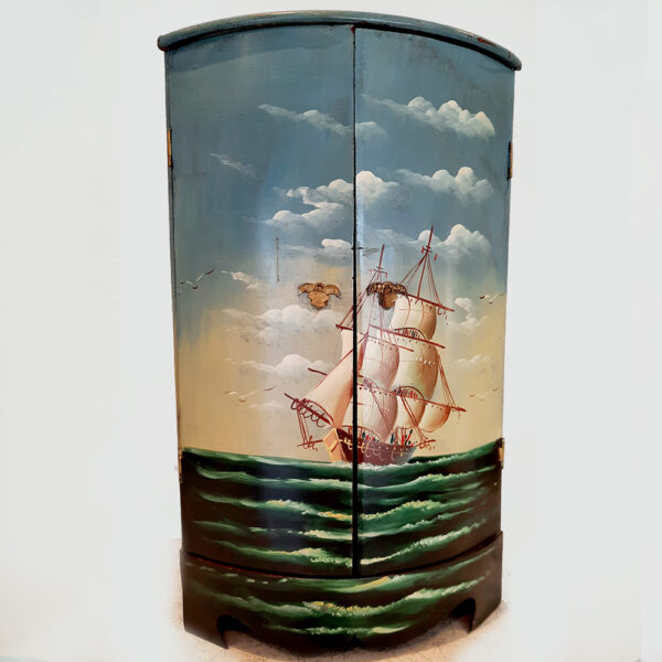 corner sailing ship cabinet