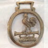 Rooster Brass Medallion Tilt View