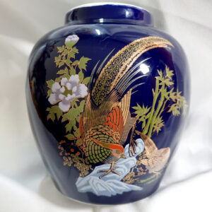 COL2800 - Cobalt Peacock Vase (4)