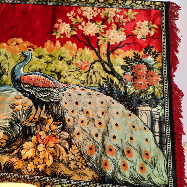 COL2875 - Woven Art Tapestry Wall Rug - Peacock (1)