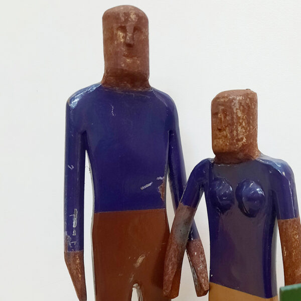 COL2917 - Vintage Metal Artwork Couple (2)