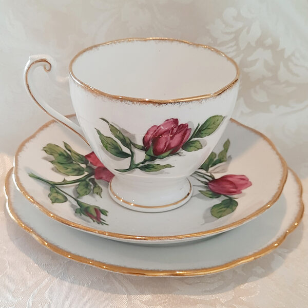 Roslyn Shadow Rose Tea Trio Set