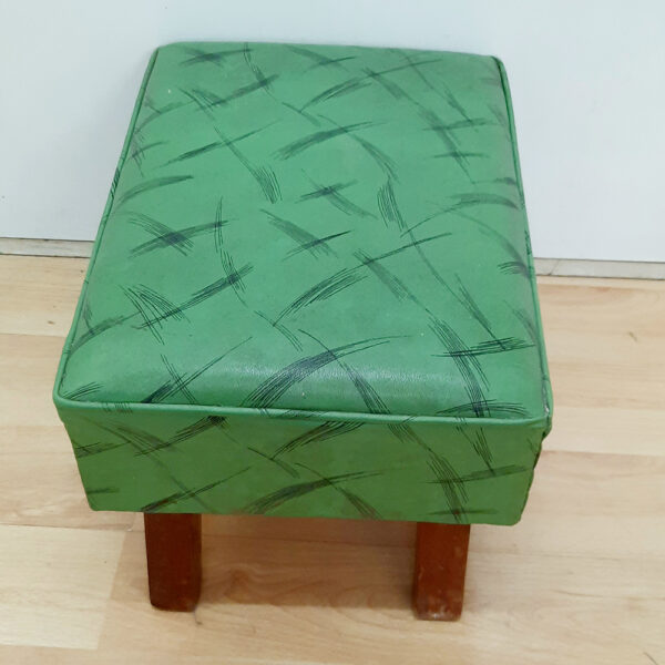 Retro Vinyl Foot Stool Side