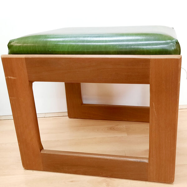 Mid Century Modern Footstool Side