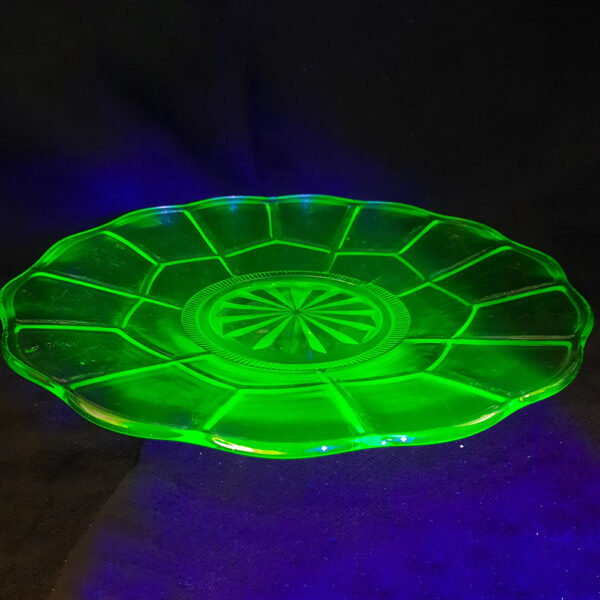 Large Uranium Glass Platter