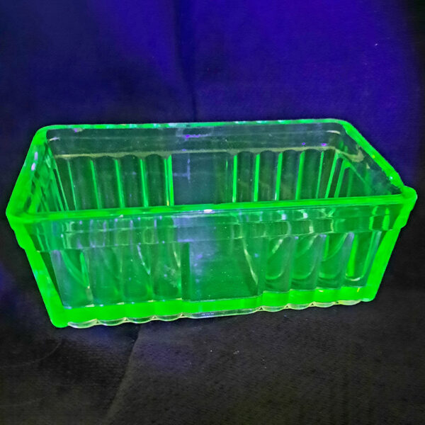 Vintage Uranium Butter Dish