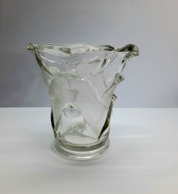 large vintage crown crystal petals vase