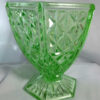 hexagon depression green vase