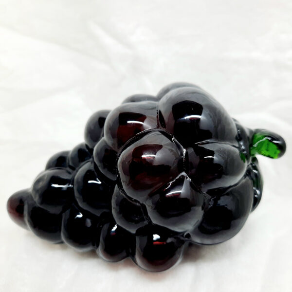 murano style art glass deep purple grapes