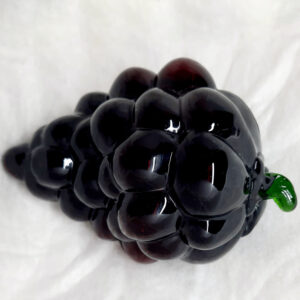 murano style art glass deep purple grapes