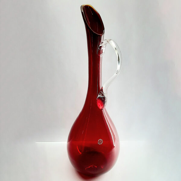 italian made deep red ewer jug