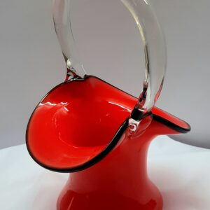 Red tango glass basket