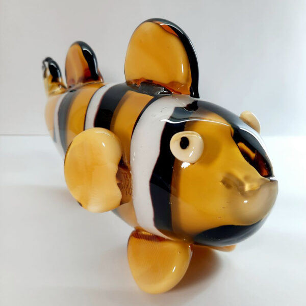 large clown fish artglass ornament