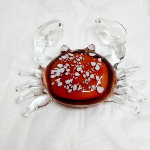 rikaro artglass crab figurine