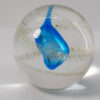 teal and pale gold paperweight