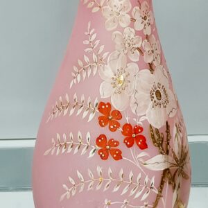 pale pink victorian enamelled vase