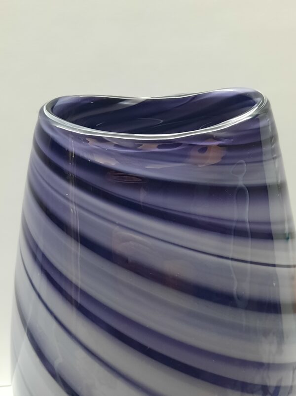 amethyst swirl art glass vase