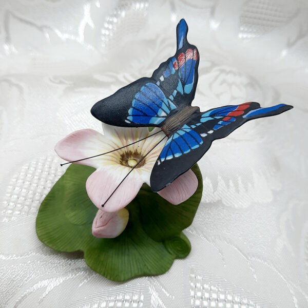 franklin mint porcelain blue doctor #15 butterfly