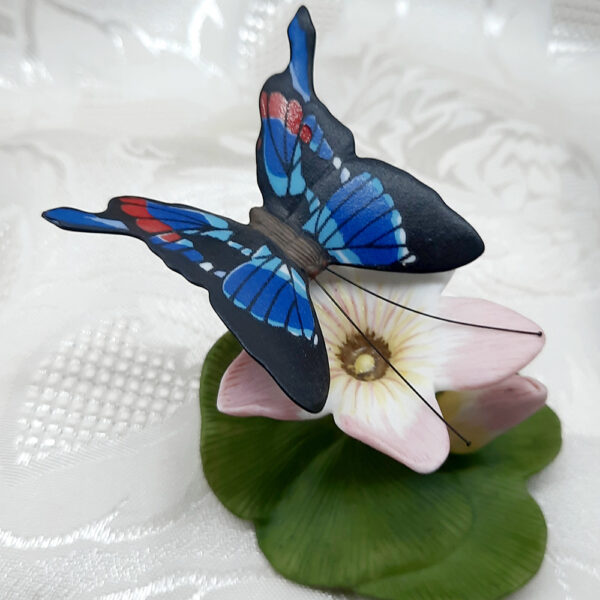 franklin mint porcelain blue doctor #15 butterfly