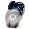 vintage isle of wight azurene black glass elephant