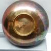 vintage brass enamelled bird design bowl