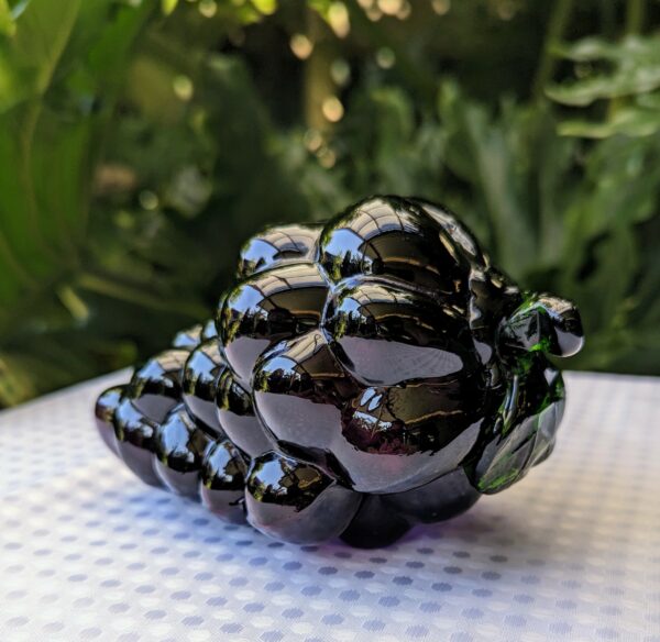 murano style art glass deep purple grapes