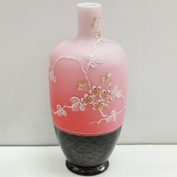 burmese satin glass vase c1890