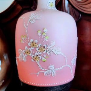 burmese satin glass vase c1890