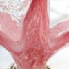 vintage murano pink glass silver base sculpture