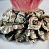 vintage murano pink glass silver base sculpture