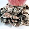 vintage murano pink glass silver base sculpture