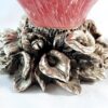 vintage murano pink glass silver base sculpture