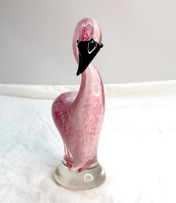 murano pink flamingo figurine