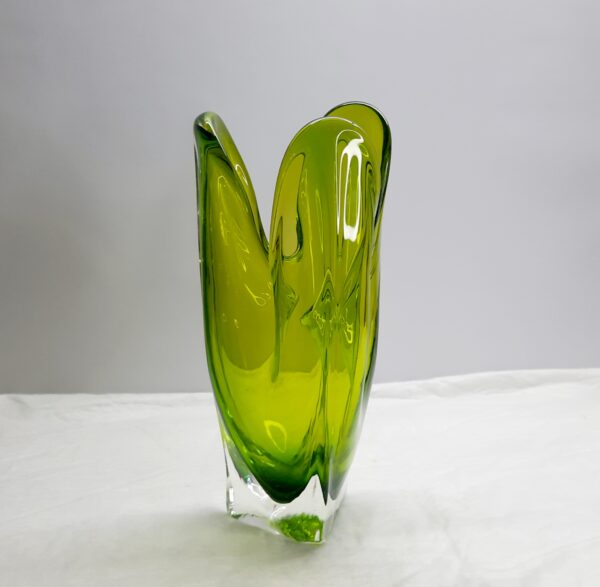 m.c.m lime green japanese hineri vase