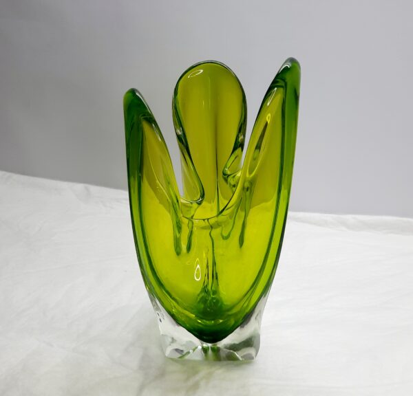 m.c.m lime green japanese hineri vase