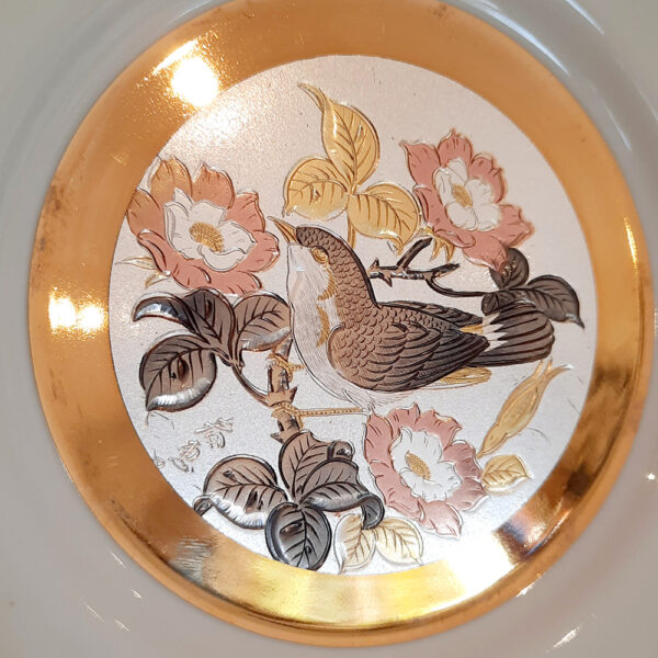 keito engraved bird decorative plate