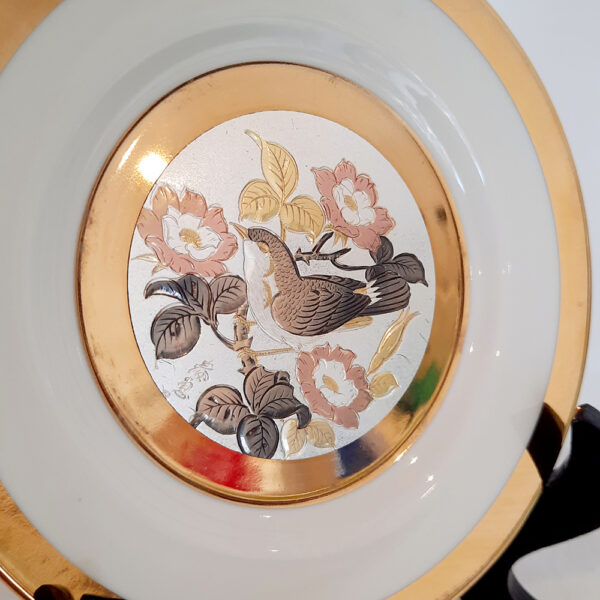 keito engraved bird decorative plate