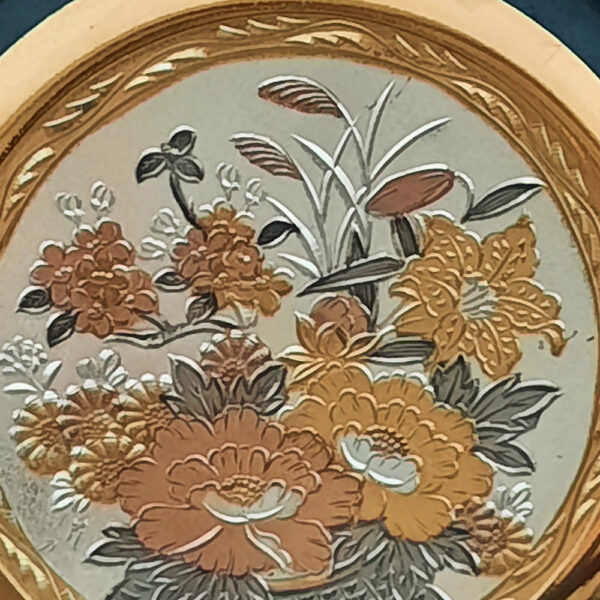 the art of chokin small flower basket plate