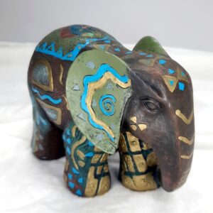 resin handpainted elephant figurine