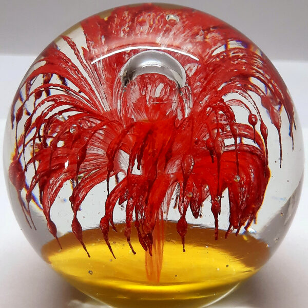 red flower double layer paperweight