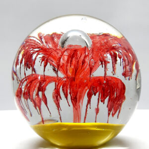 red flower double layer paperweight