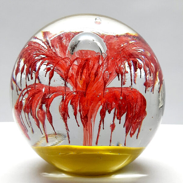 red flower double layer paperweight