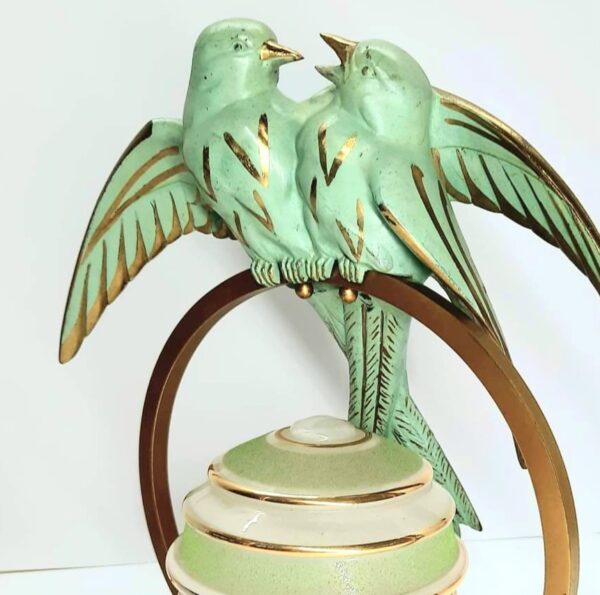art deco swallow bird lamp