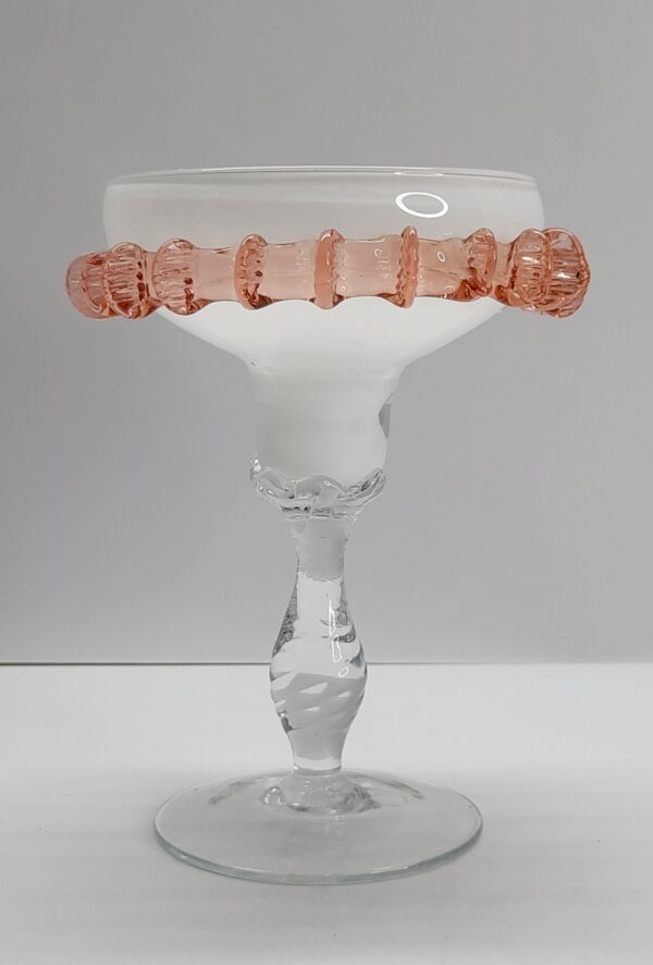 italian filagree candle holder pale pink