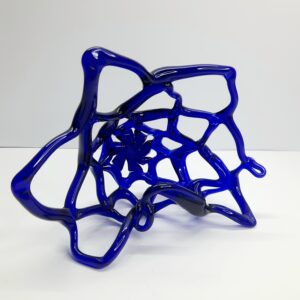 deep blue show stopper sculpture