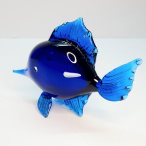cobalt blue fish ornament
